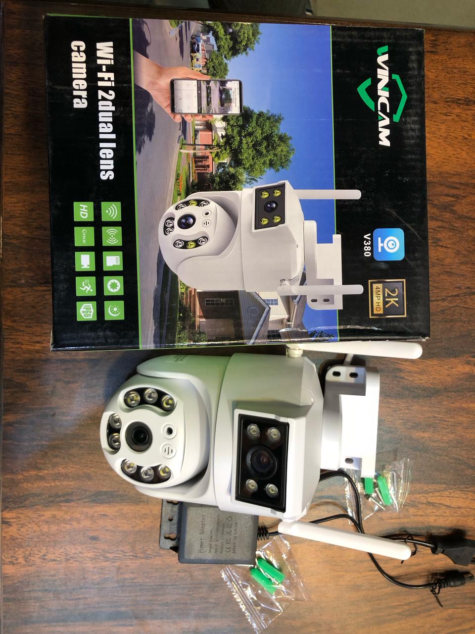 FULL HD 1080P PTZ WIFI OUTDOOR DURAL LENS 2MP+2MP 4MP IN TOTAL DURAL IR LED COLORVU NIGHT VISION APP V380 PRO